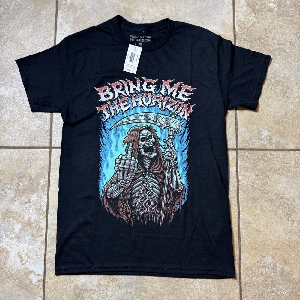 Bring Me The Horizon Reaper Middle Finger T-Shirt Size SMALL New With Tags
